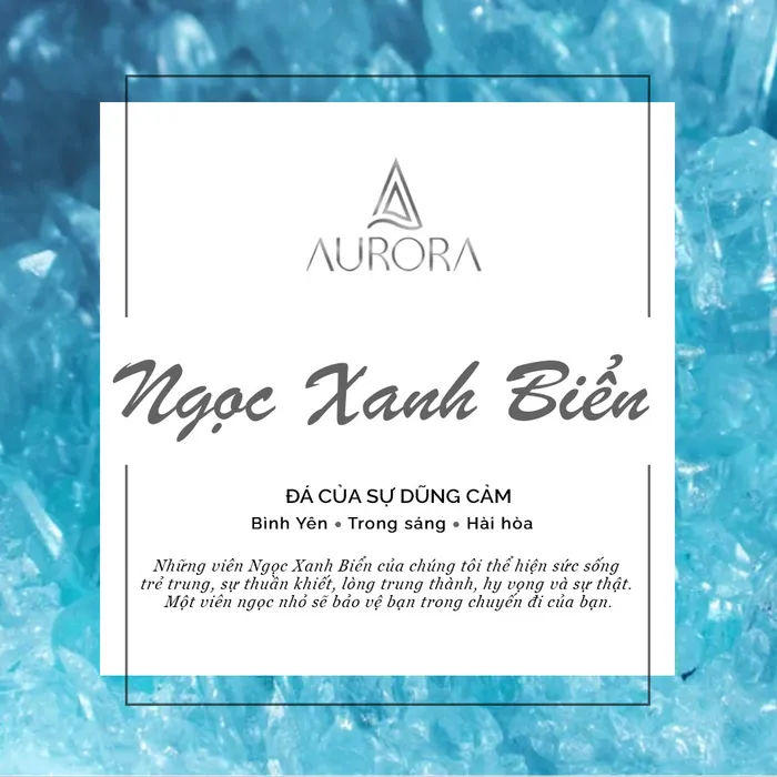 Nhẫn Jolie đá Ngọc Xanh Biển Aurorasaigon