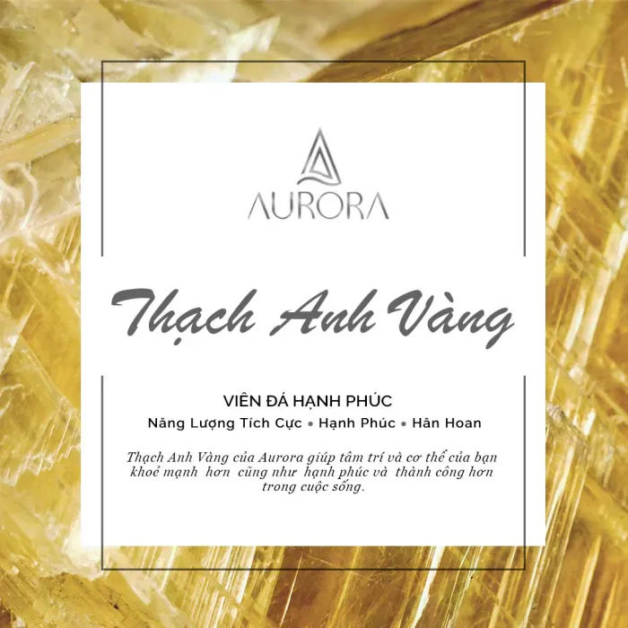 Nhẫn Thạch Anh Vàng 2.02ct giác cắt Emerald Bạc 925 Aurora Saigon
