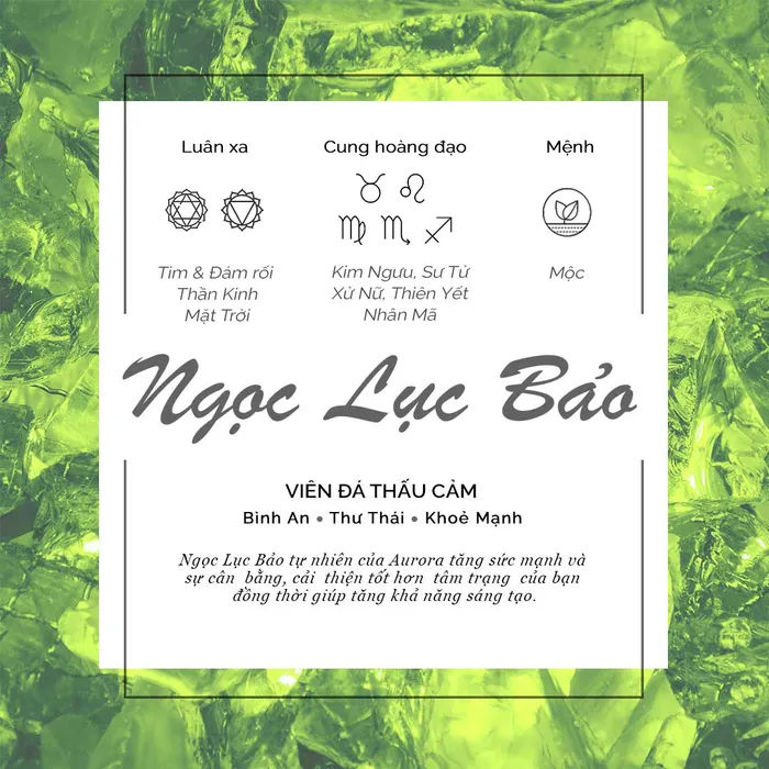 Mặt dây chuyền Sofia đá Ngọc Lục Bảo bạc 925