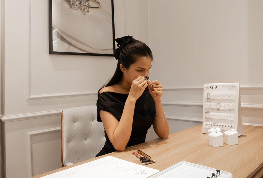 Founders of Aurora Saigon at the boutique in Ho Chi Minh City