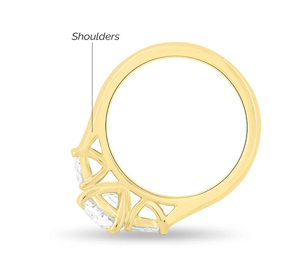 The shoulders of the ring.