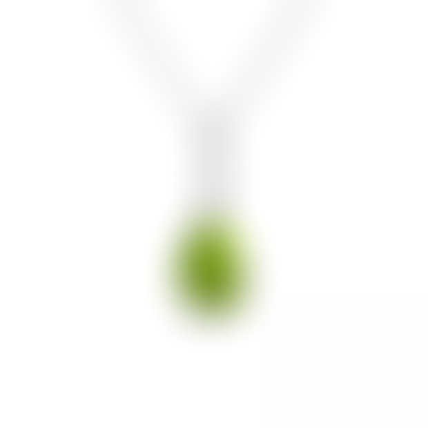 Peridot Pear Shaped Sterling Silver Pendant