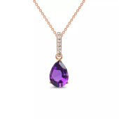 Grade AAA Pear shaped amethyst pendant