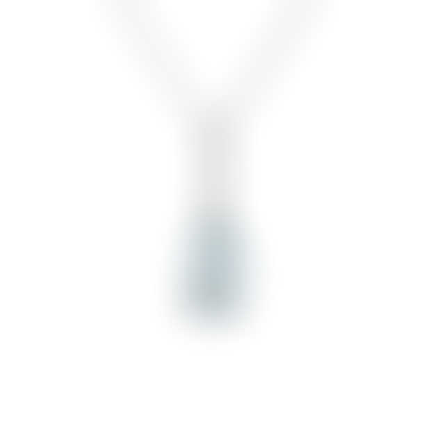 Aquamarine Pear Shaped Silver Pendant