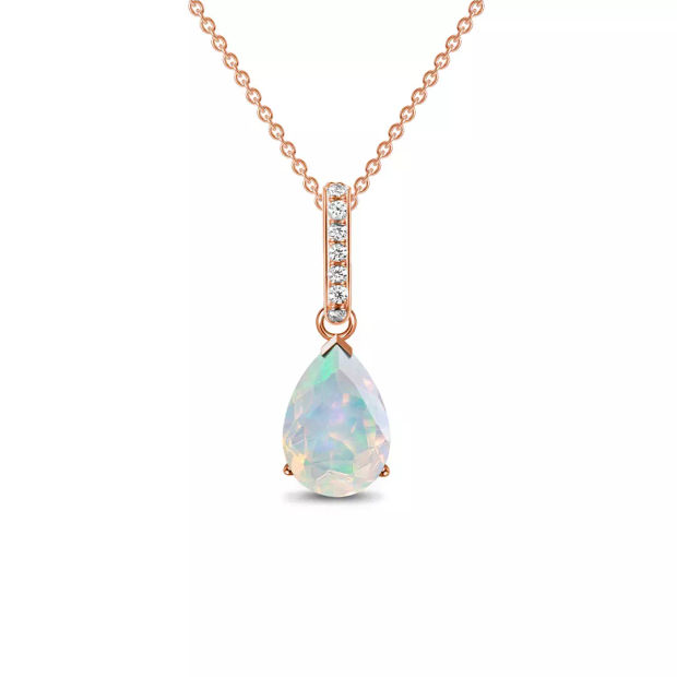 Opal pear shaped pendant