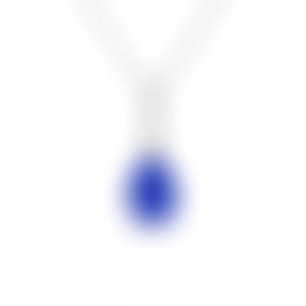 Lapis Lazuli pear shaped pendant with white topaz set bail