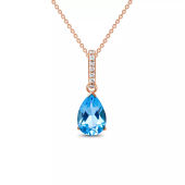 Swiss Blue Topaz Pendant