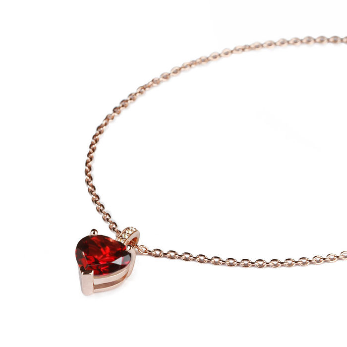 Mozambique Garnet Heart Pendant