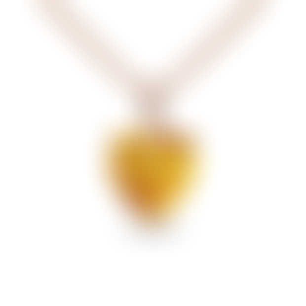 Rose gold heart shaped 9x9mm Citrine pendant.