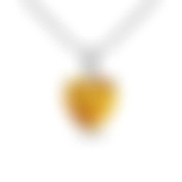 a Sterling silver Heart Shaped Citrine Pendant