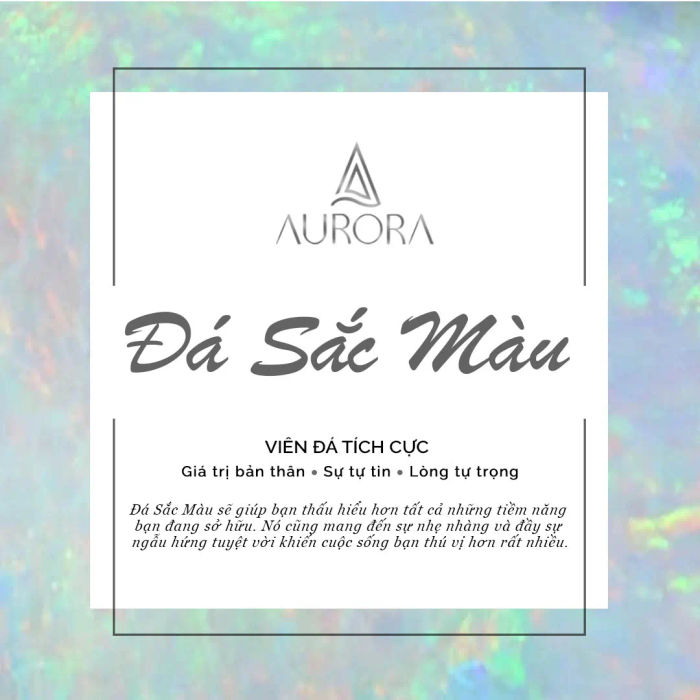 Nhẫn đá Sắc Màu khối quả lê bạc 925 6x8mm Aurora Saigon