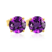 Amethyst stud earrings by Aurora Saigon