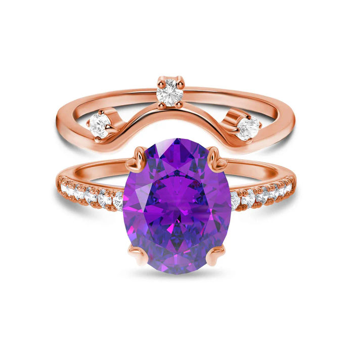 Amethyst & Archway to Heaven Rings