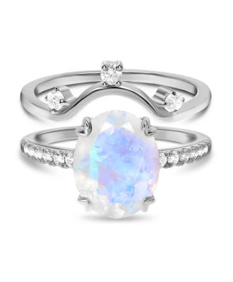 Moonstone & Archway to Heaven Rings