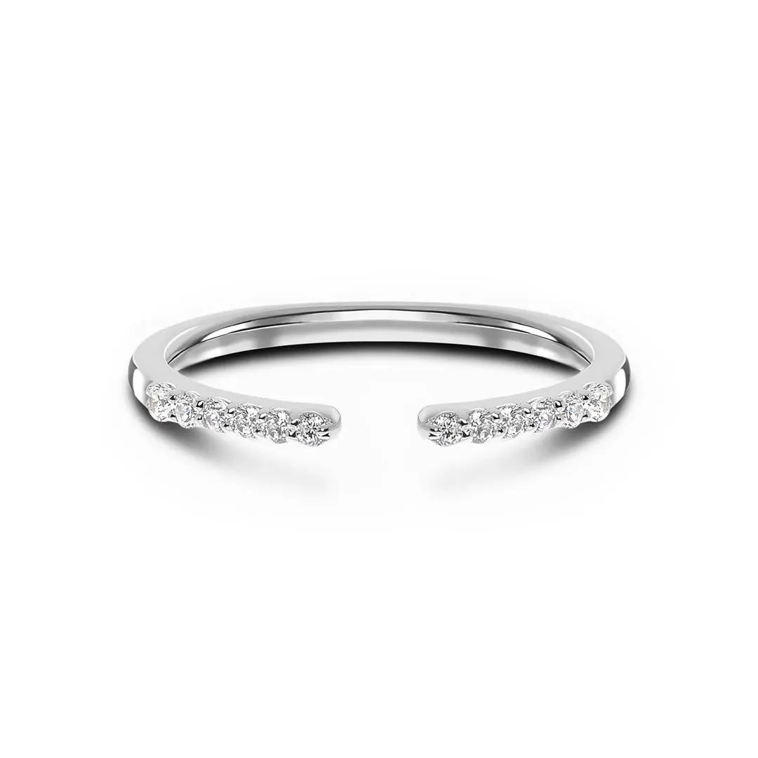 Stardust Stackable Ring with White Topaz