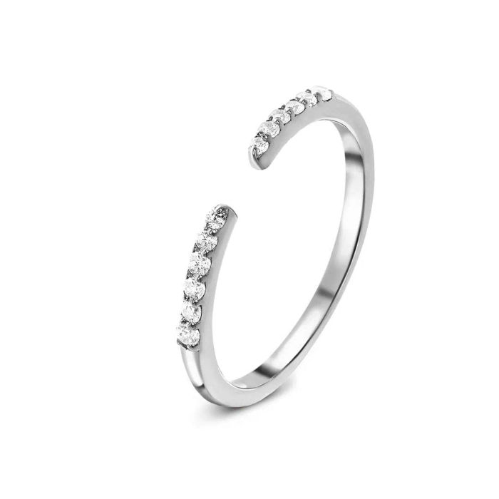 Nhẫn đính kèm Stardust đá Hoàng Ngọc Trắng Bạc 925 Aurora Saigon