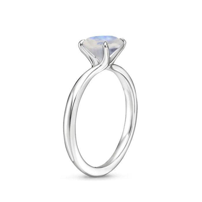 6mm Round Moonstone Ring