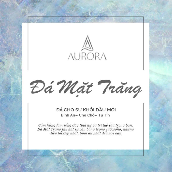 Mặt Dây Chuyền Deco đá Mặt Trăng 11x9mm giác cắt emerald bạc 925 Aurora Saigon