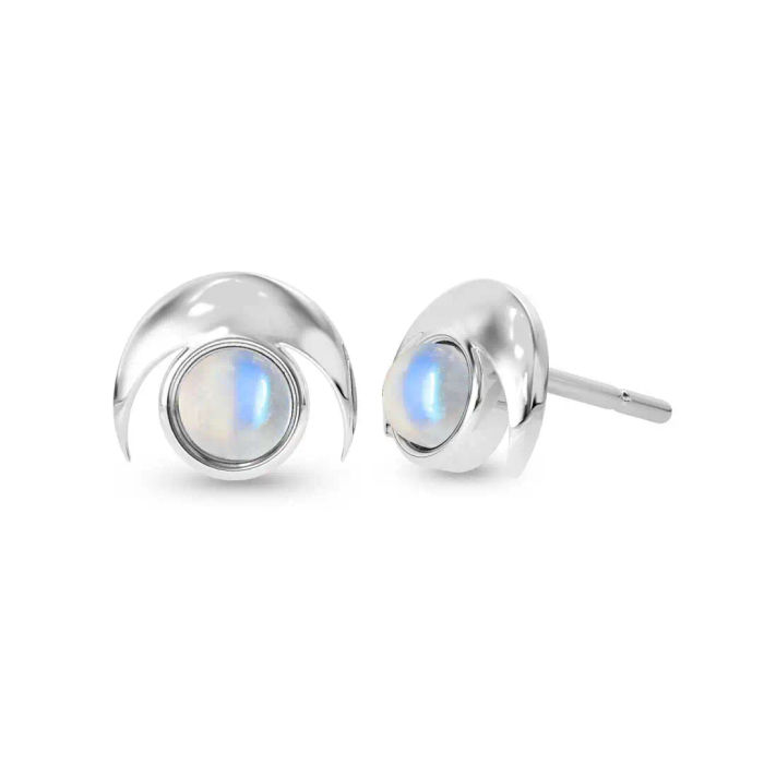 Apollo Moon Shaped Moonstone Earrings