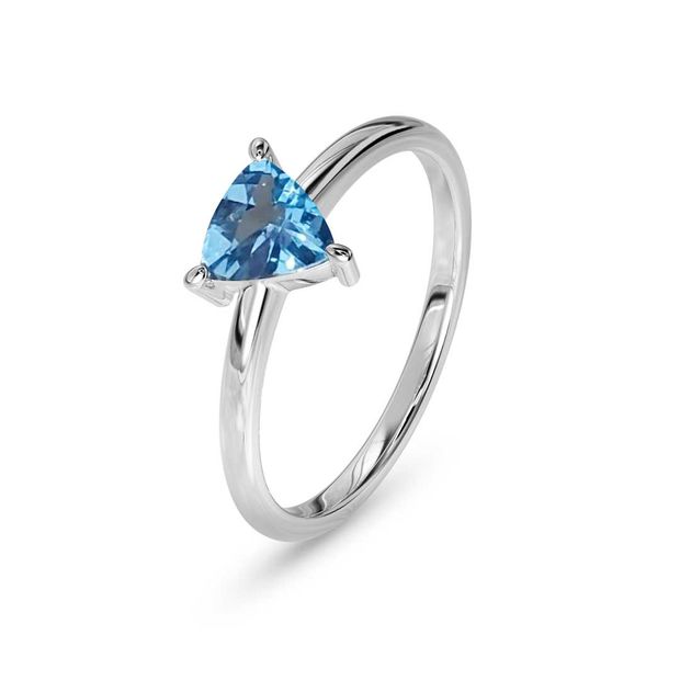 Troy Blue Topaz Trilliant Ring