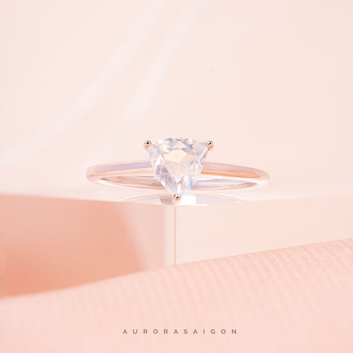 Troy Moonstone Trilliant Ring