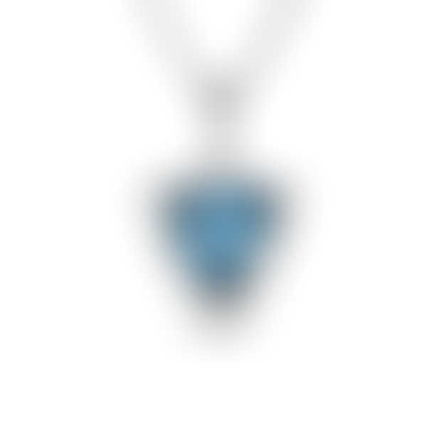 Enya Blue Topaz Trillion Halo Pendant