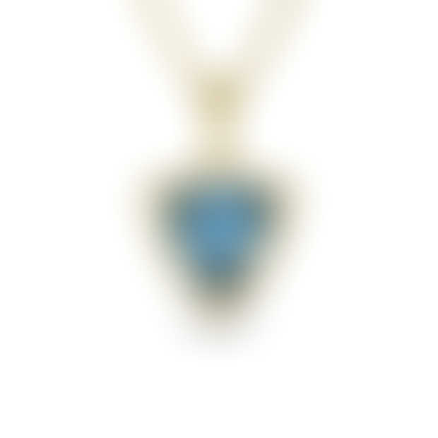 Enya Blue Topaz Trillion Halo Pendant