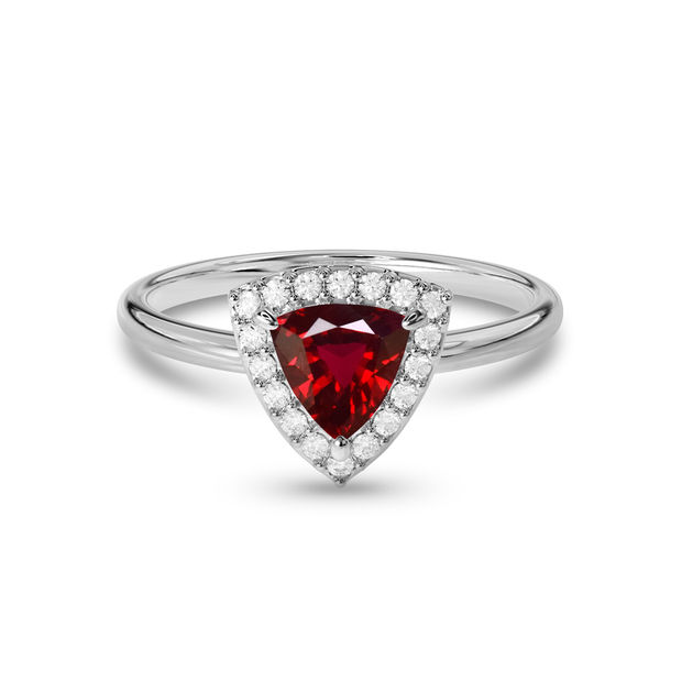 Enya Garnet Trilliant Ring