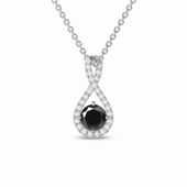 Infinity Black Sapphire Pendant
