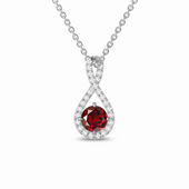 Infinity Garnet Pendant