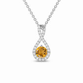 Infinity Citrine Pendant