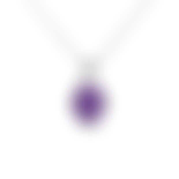 Tulip Oval Amethyst Pendant