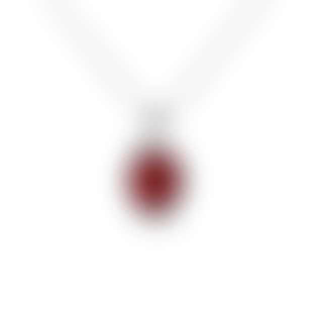 Tulip Oval Garnet Pendant