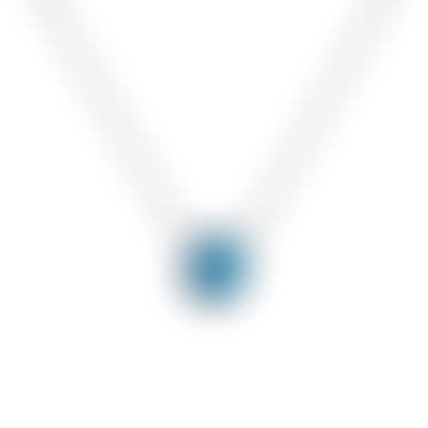 6mm Round Bezel Set Blue Topaz Pendant