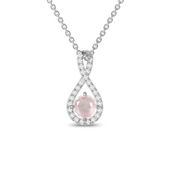 6mm Round Rose Quartz Pendant