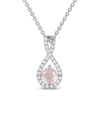 6mm Round Rose Quartz Pendant
