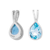 Trance Pear Shaped Blue Topaz Pendant