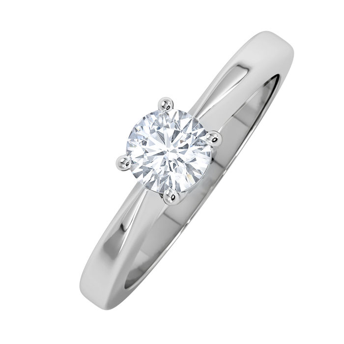 0.5ct Moissanite White Gold Engagement Ring