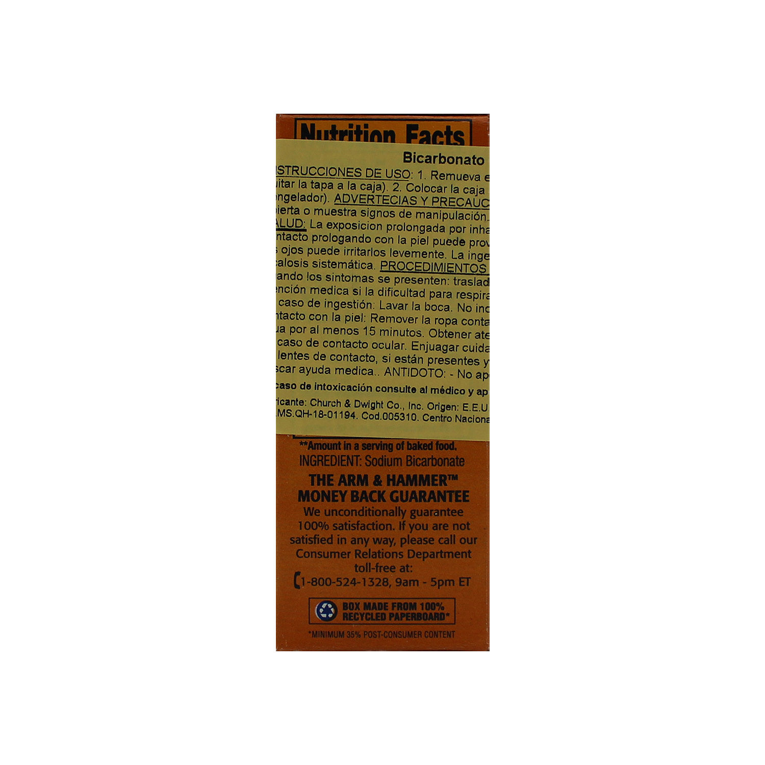Absorbeolor Polvo Bicarbonato Arm Y Hammer Caja 227 G