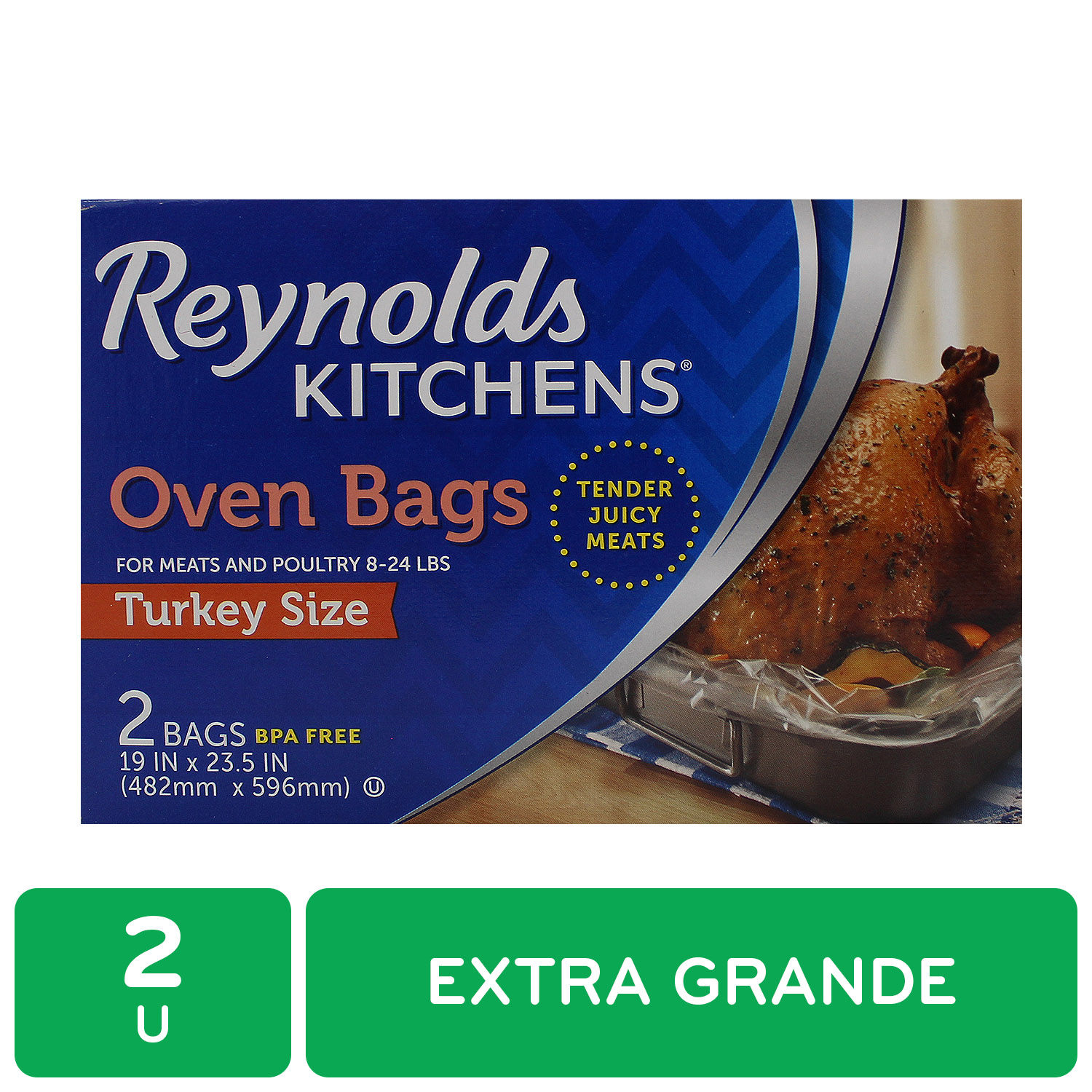 Bolsa Hornear Extra Grande Pavo Reynolds Caja 2 Unid