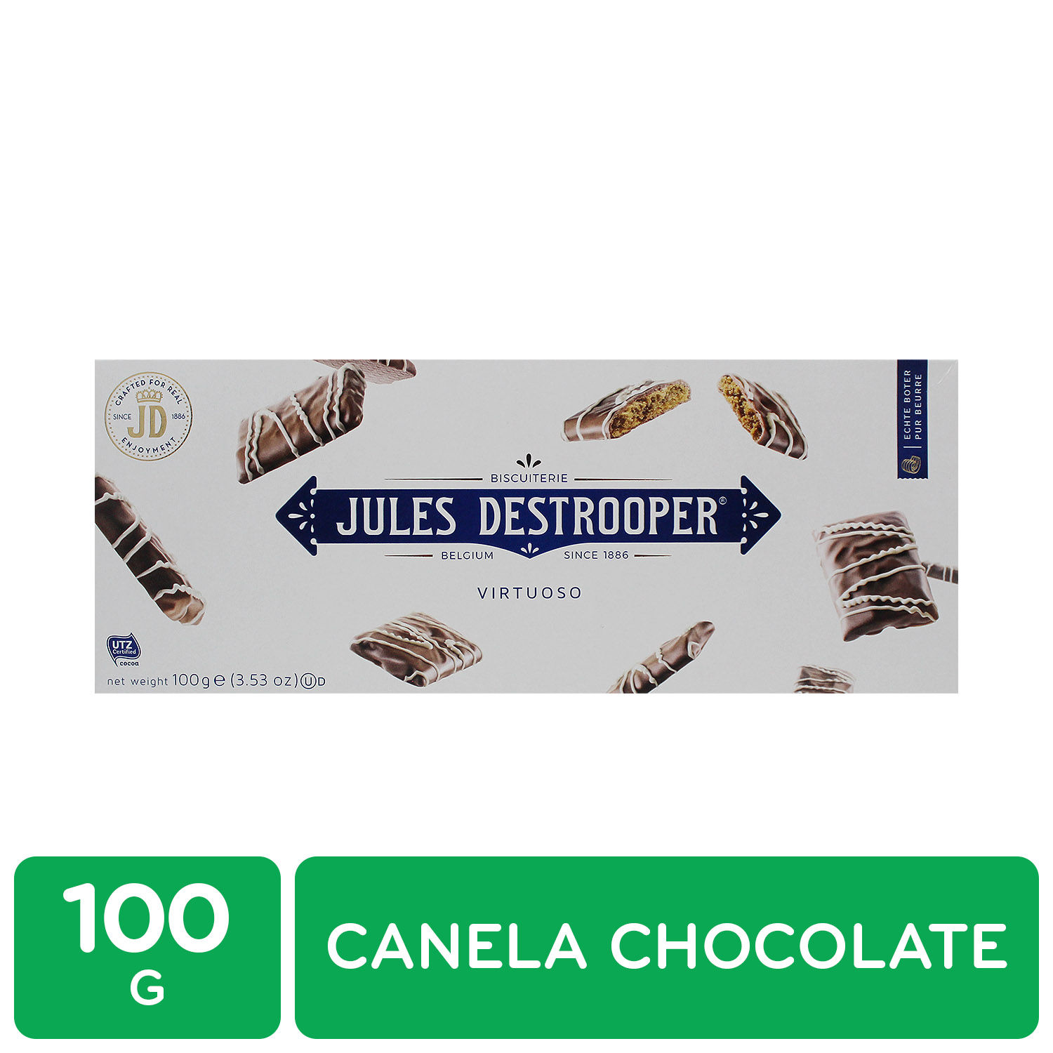 Galleta Dulce Canela Chocolate Jules Destrooper Caja 100 G