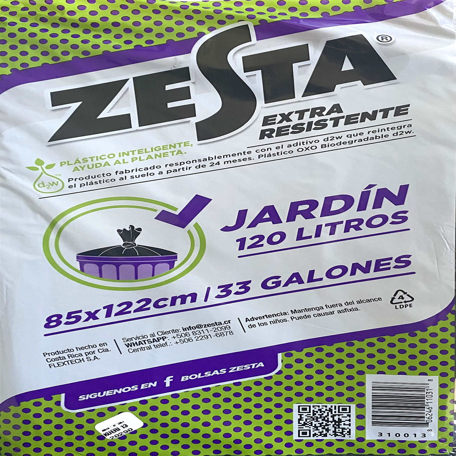 Bolsa Basura Jardin Negra Zesta Bolsa 5 Unid