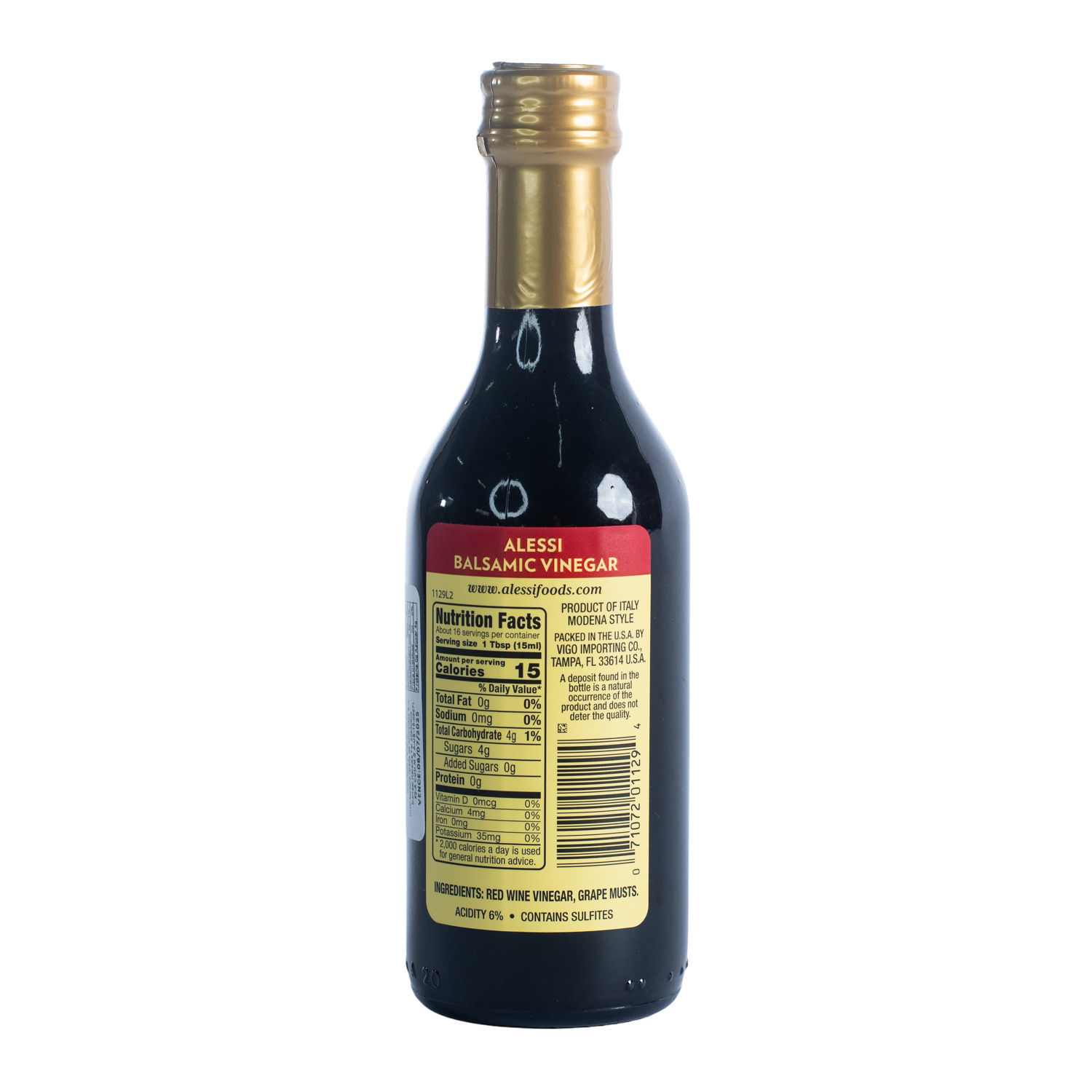 Vinagre Balsamico Alessi Botella 250 Ml