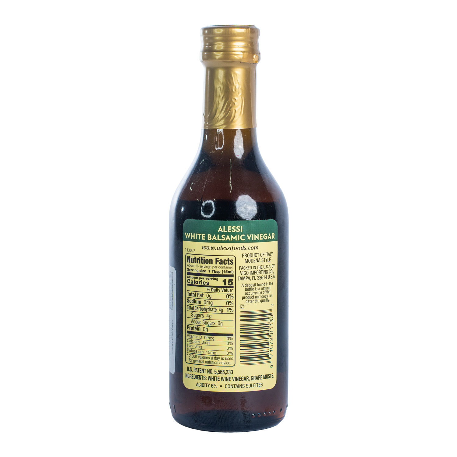 Vinagre Balsamico Blanco Alessi Botella 250 Ml