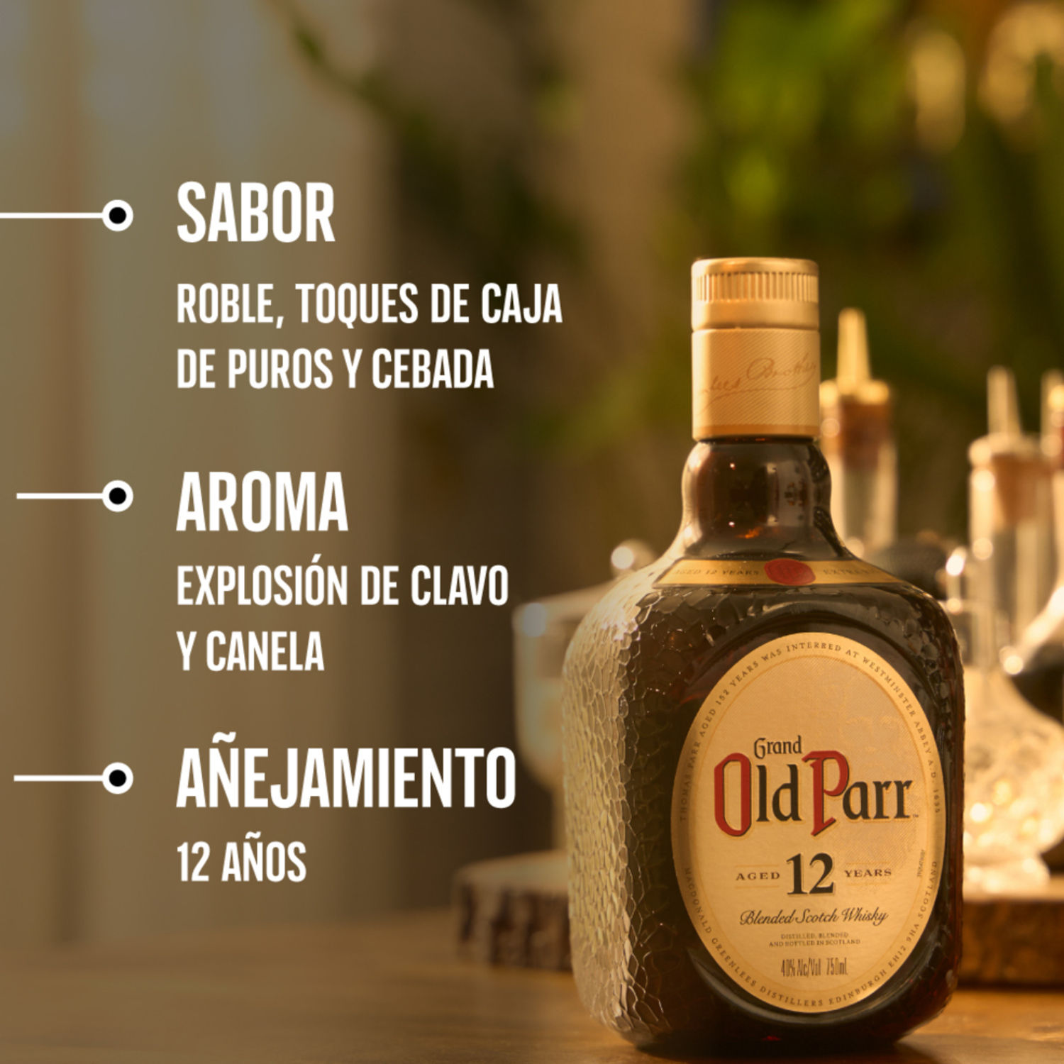 Whisky Escoces 12 Años Old Parr Botella 750 Ml