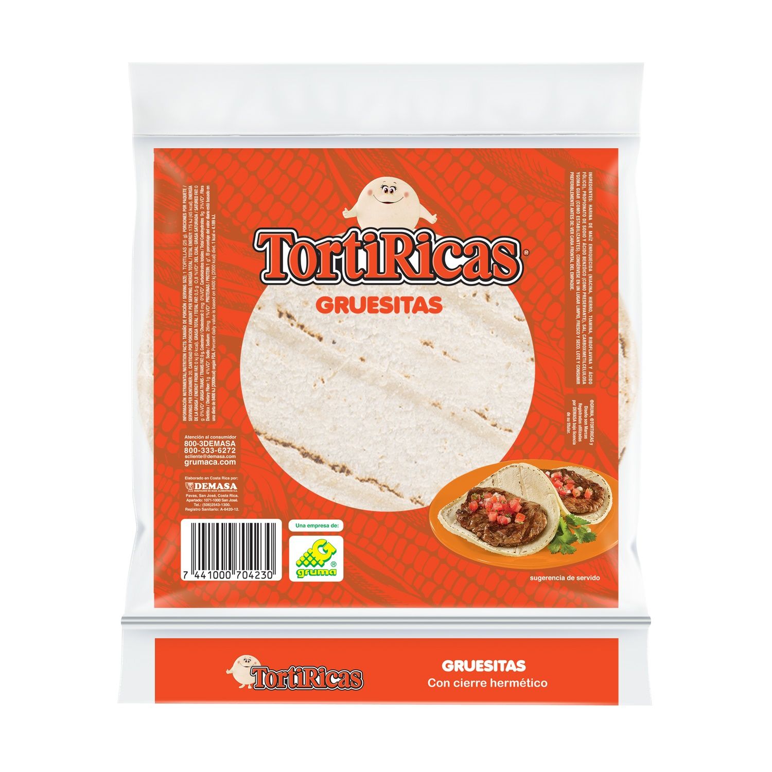 Tortillas Maiz Gruesitas 20u Torti Rica Paquete 504 G