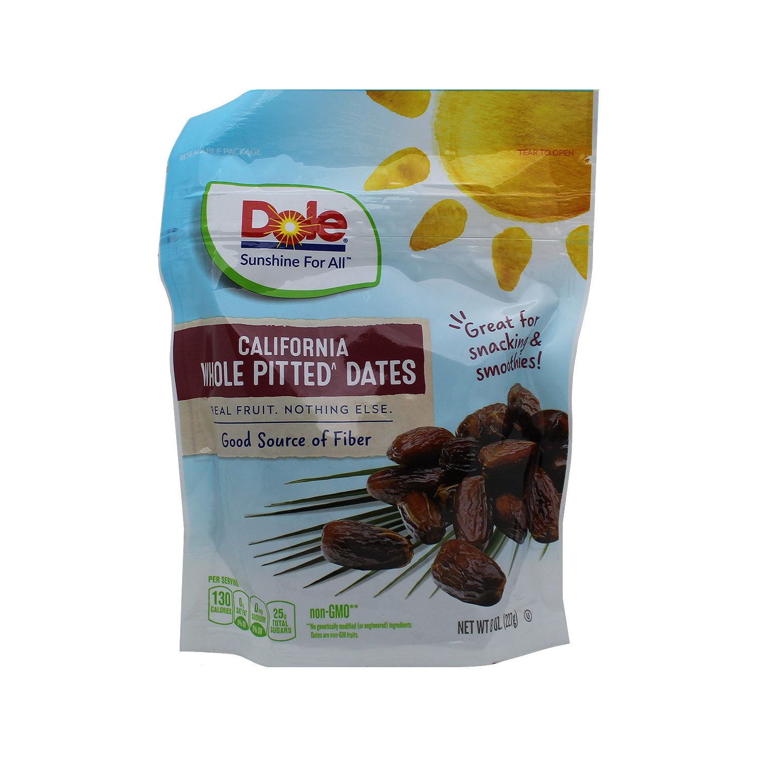 Fruta Deshidratada Datiles Sin Semilla Dole Paquete 227 G