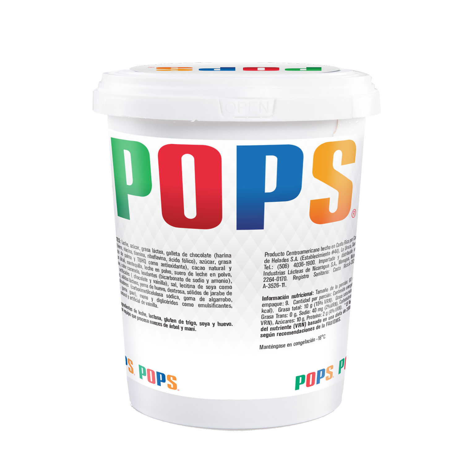 Helado Galleta Pops Envase 536 G