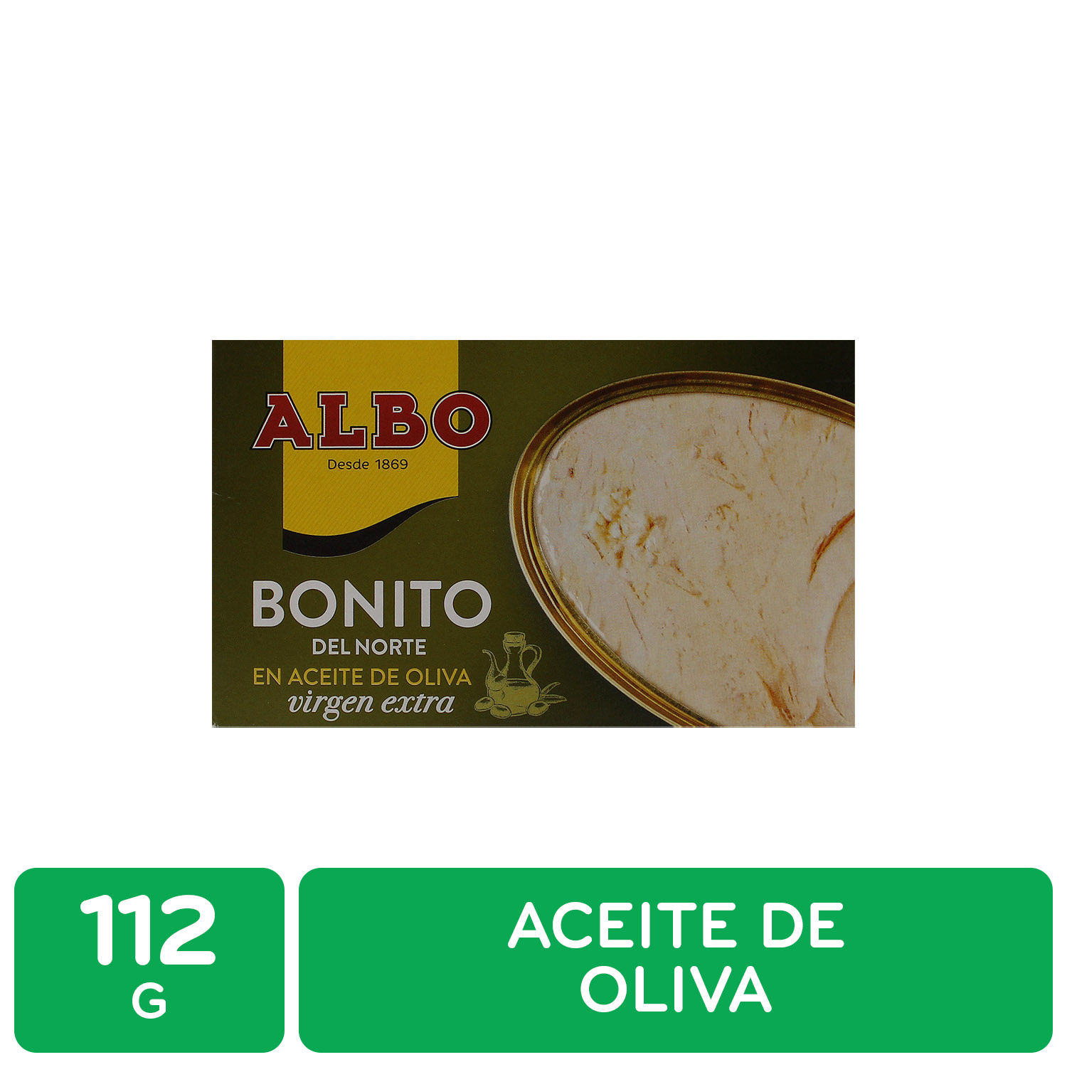 Atun Lomo Entero Aceite Oliva Blanco Albo Caja 112 G