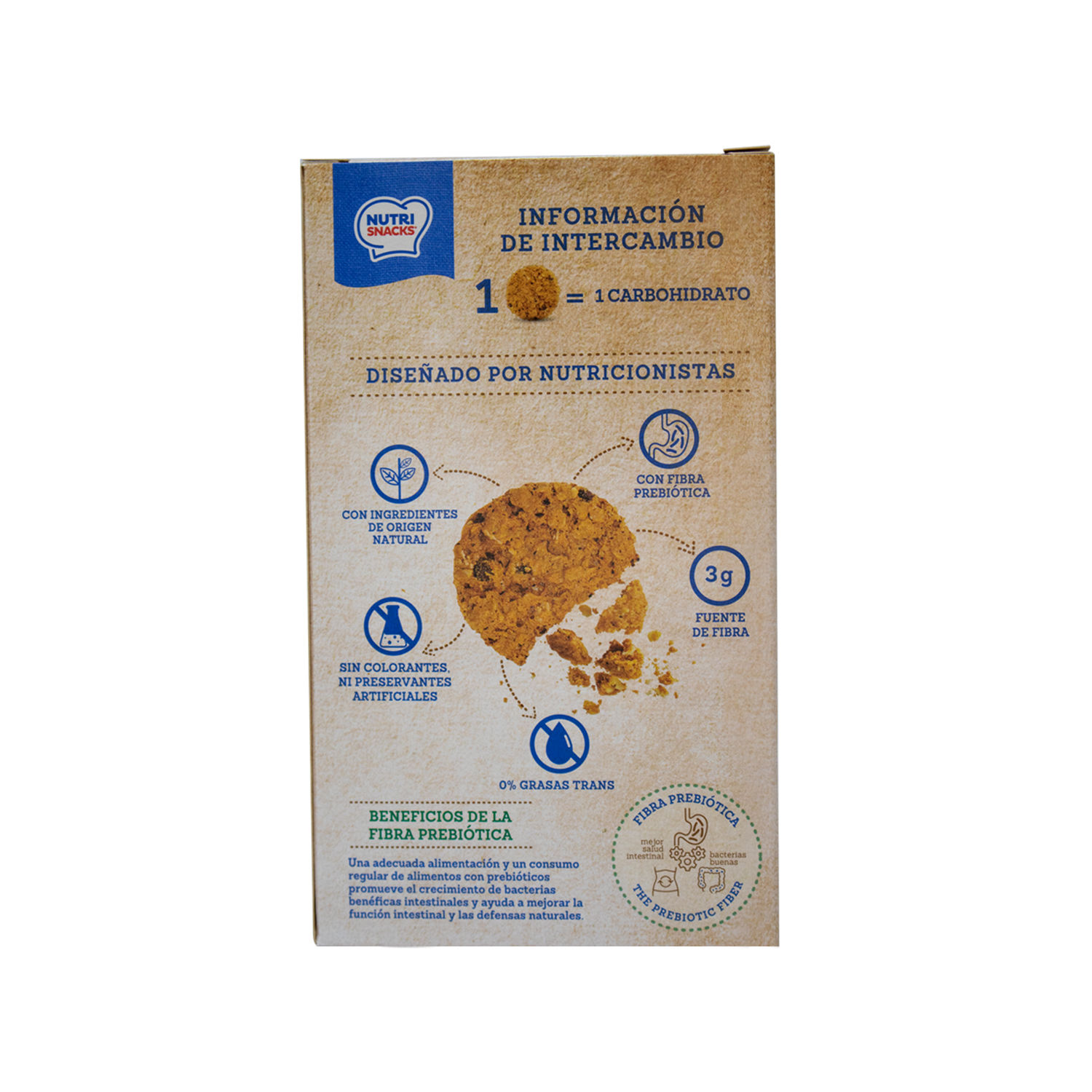 Galleta Dulce Avena Pasas Nutrisnacks Caja 240 G